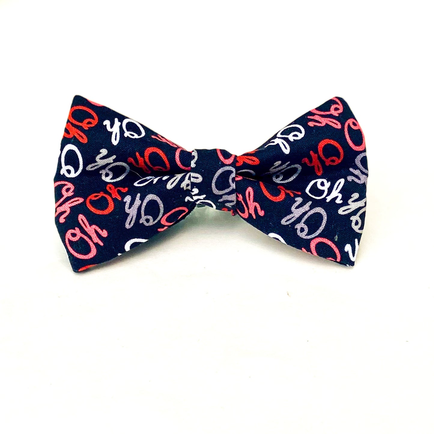 Scarlet and gray OH dog bow