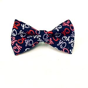 Scarlet and gray OH dog bow