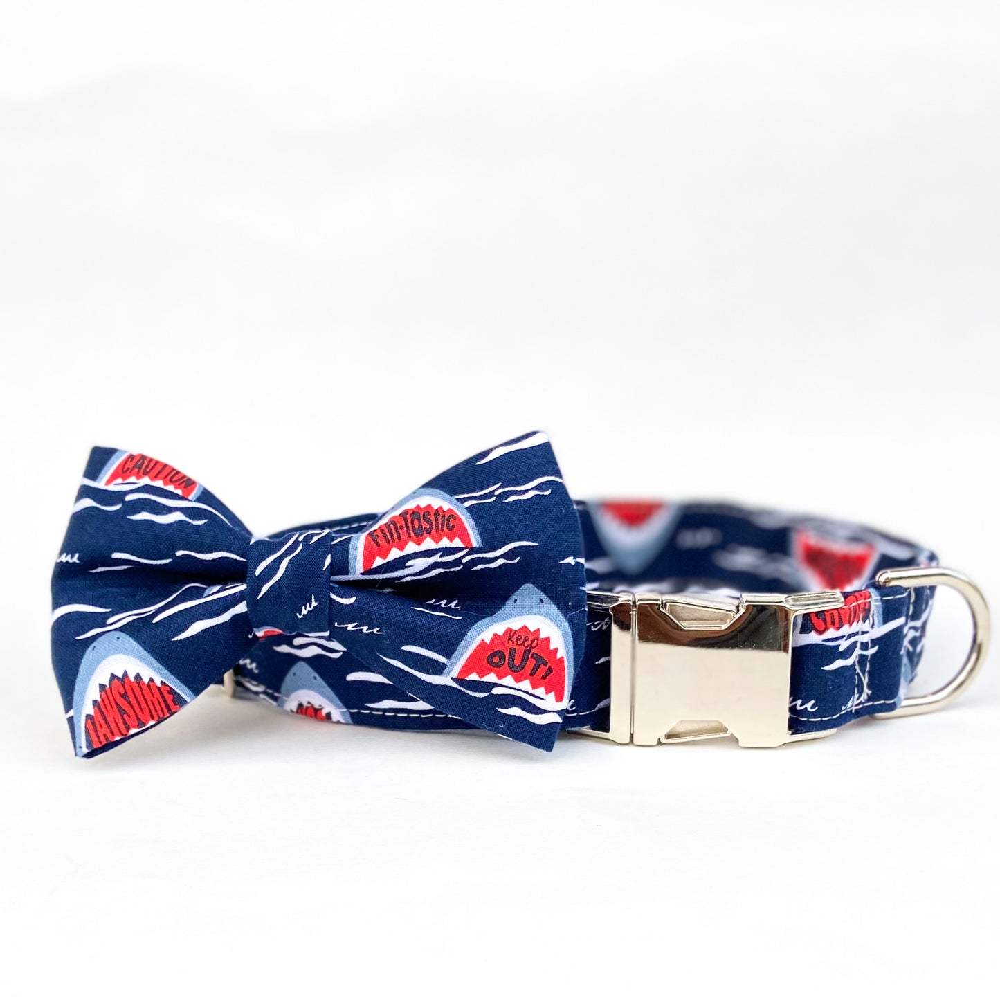 Always hungry JAWS shark dog bow tie accessory