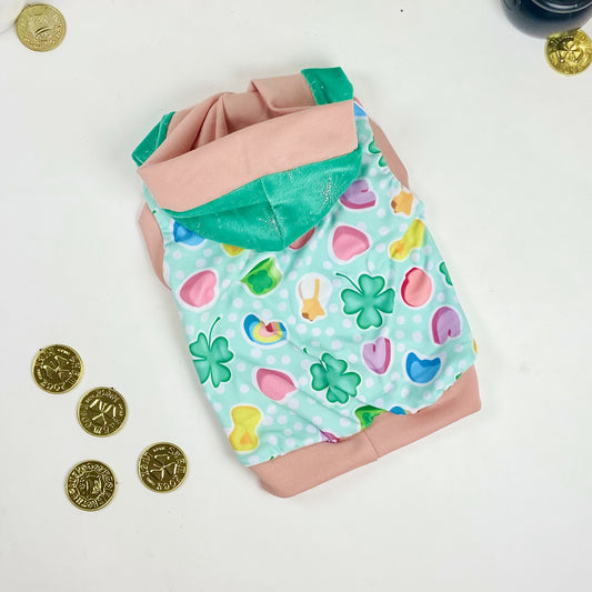 Luckiest charm hooded dog shirt
